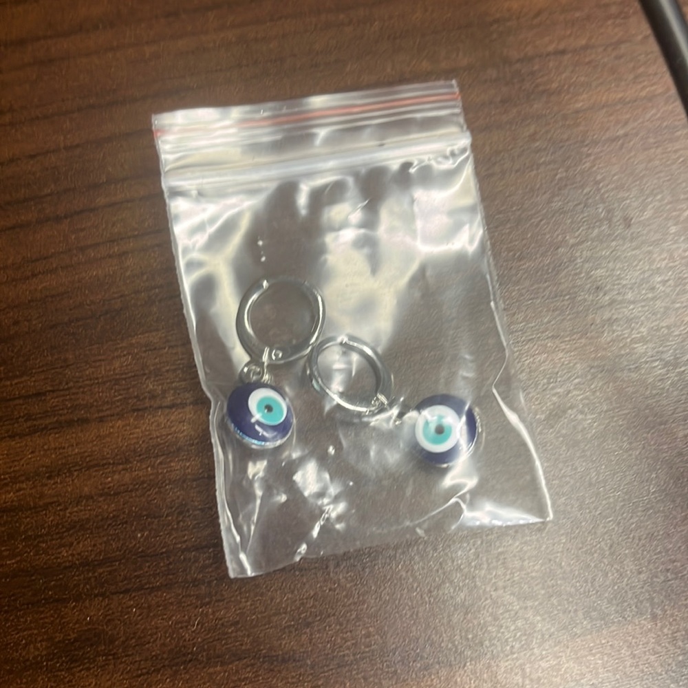 Evil eye earrings
